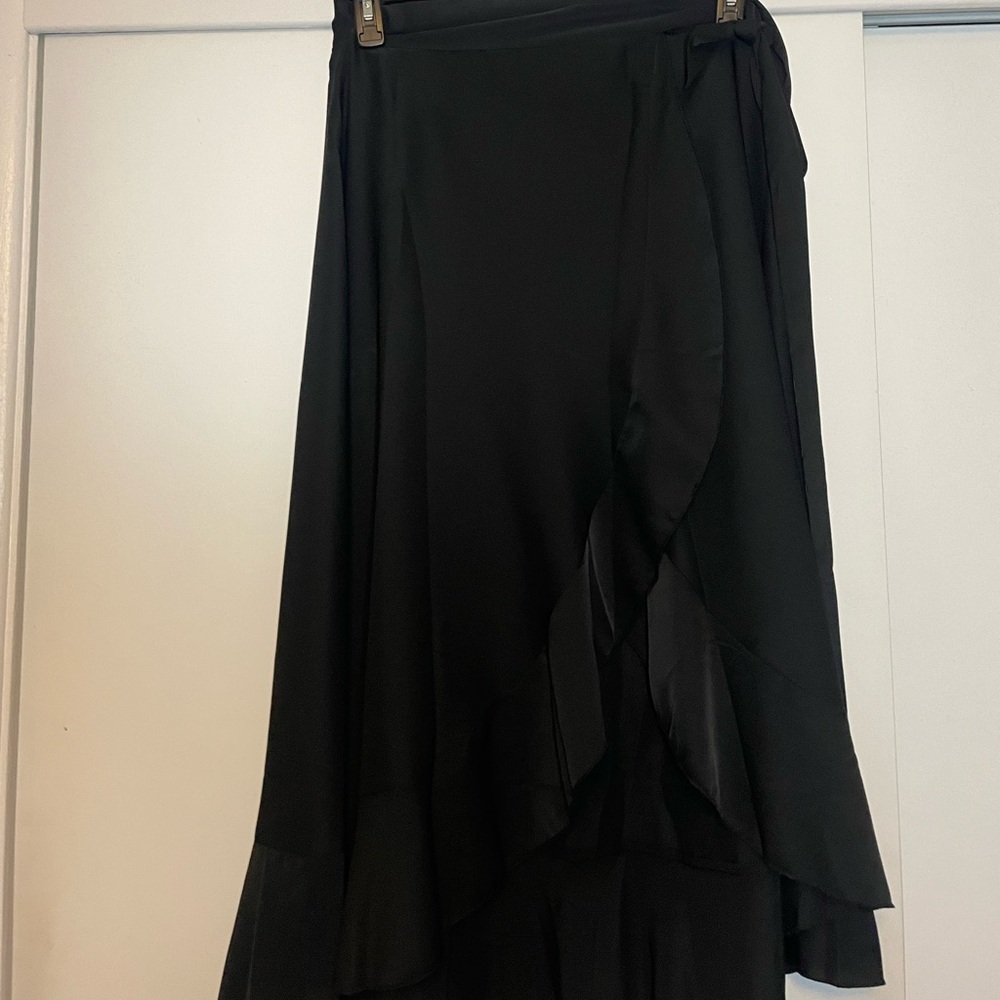 Shein tie ruffle skirt